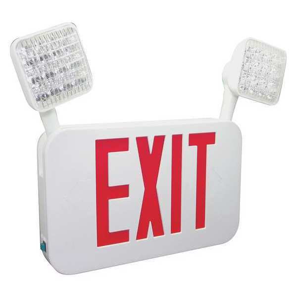 Exit Sign, Red Letter Color, 2.80W, 2 Lamps