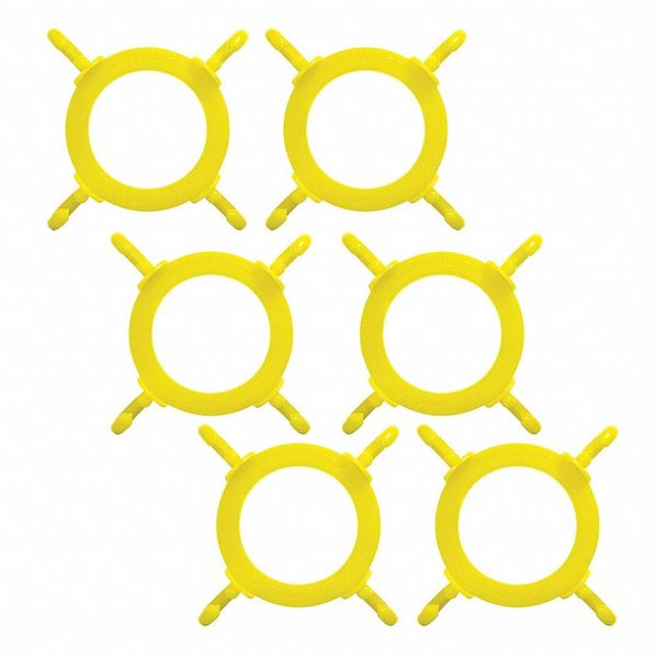 Cone Connector, 5" L, Yellow, Polyethylene