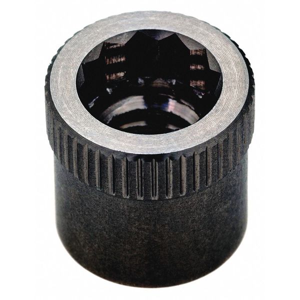 Nut Insert,  3/4"-16 Thrd Sz,  1-3/16 in L,  Steel,  Black Oxide