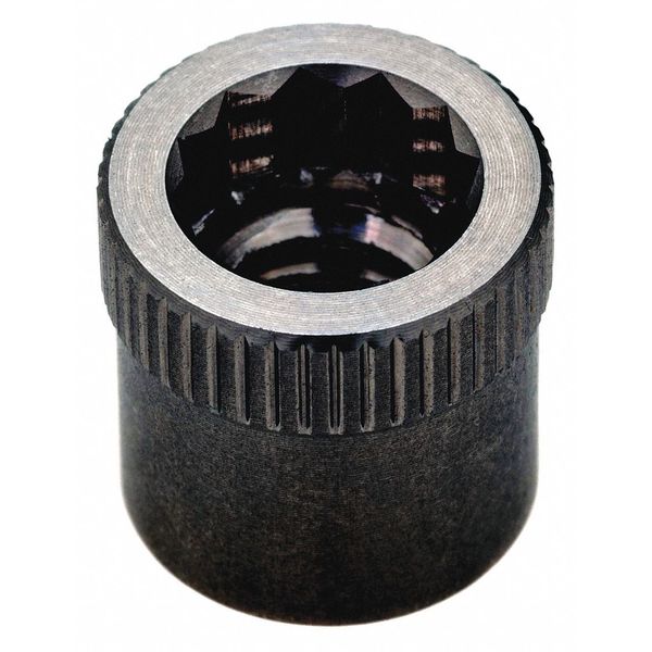 Nut Insert,  M12-1.75 Thrd Sz,  47/64 in L,  Steel,  Black Oxide