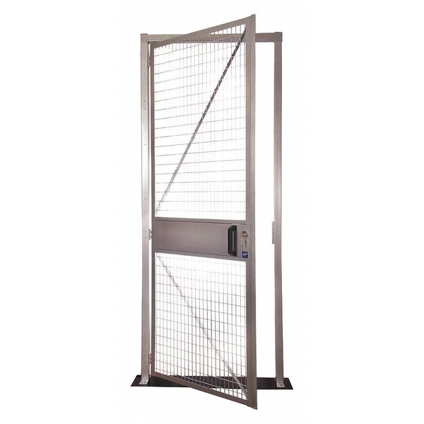 Hinged Door, Steel, 3-53/64 ft. W Overall