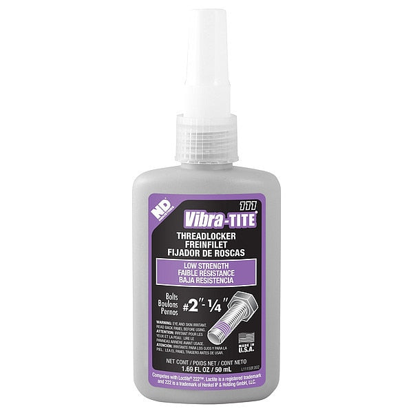 Threadlocker,  VIBRA-TITE 111,  Purple,  Low Strength,  Liquid,  50 mL Bottle