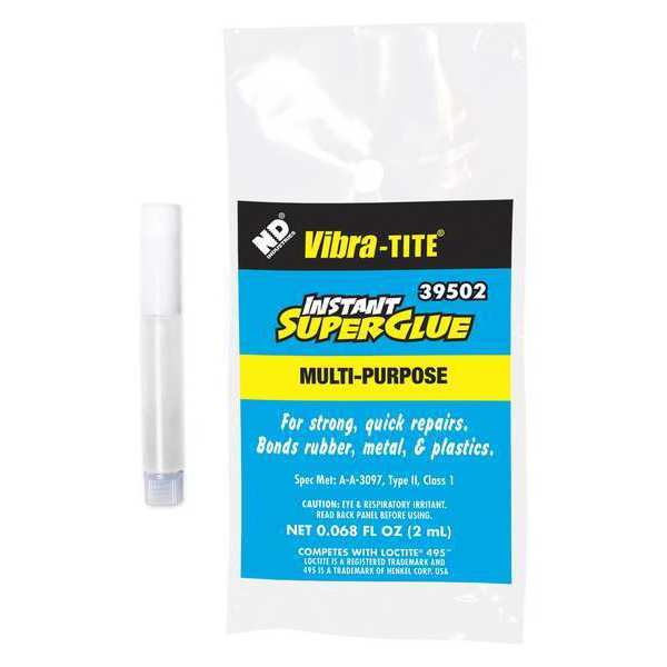Instant Adhesive,  395 Series,  Clear,  0.06 oz,  Tube