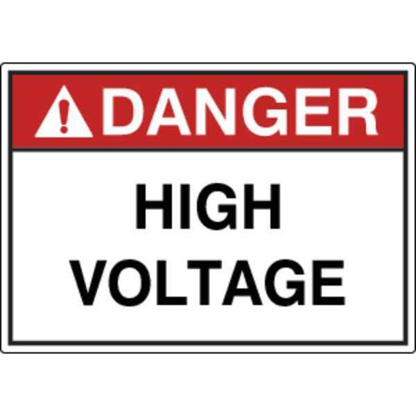 Label, 3-1/2 in H, Danger High Voltage, PK5