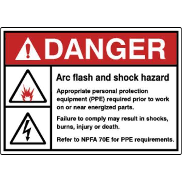 Label, Electrical Hazard, 3-1/2 in. H, PK5,  HWL-535-710-5PK