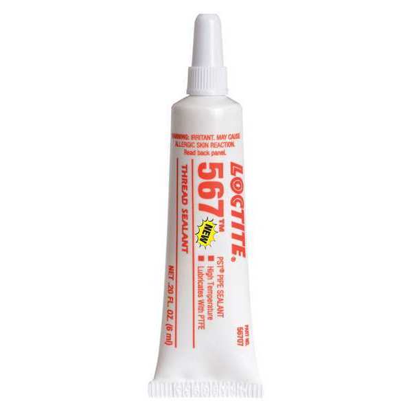 Loctite 567 Thread Sealant Pipe Thread Sealant,  6mL,  Tube,  Low,  White