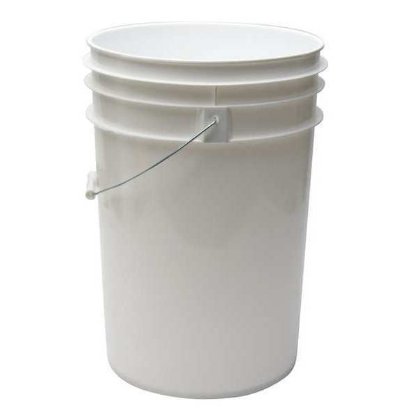 Pail,  6.0 gal.,  Open Head,  White