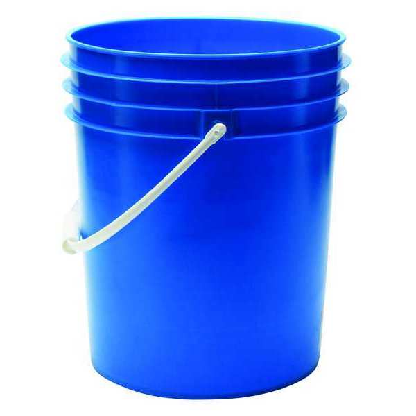 Pail,  5.0 gal.,  Plastic Handle,  Blue