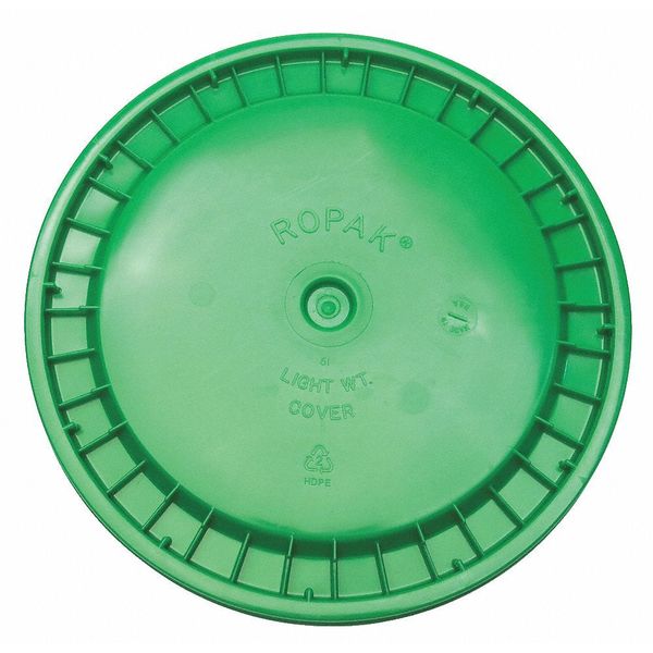 Plastic Pail Lid,  Green,  Snap,  1-3/16 in. H