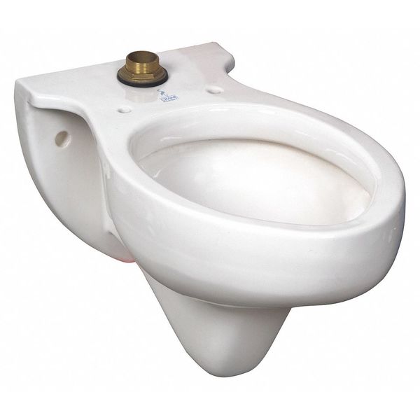 Toilet Bowl,  1.6 gpf,  Flushometer,  Wall Mount,  Elongated,  White