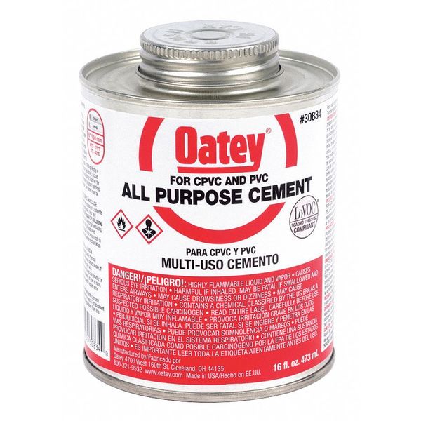 Cement, All Purpose, Clear, 16 oz., Low VOC