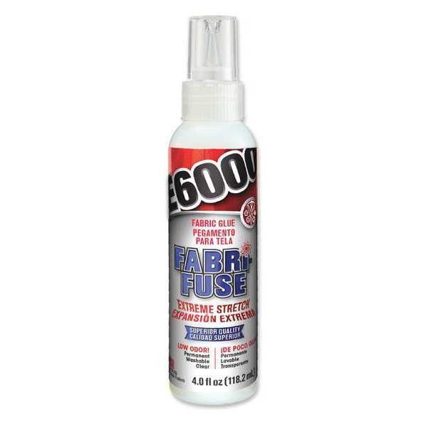 Fabric Glue,  E6000 Series,  Cloudy White(Wet),  Clear(Dry),  8 hr to 3 day Full Cure,  4 oz,  Bottle