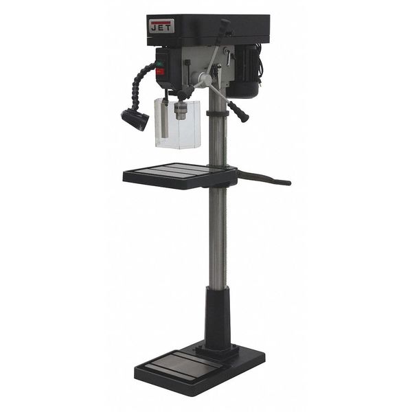 Floor Drill Press,  Belt Drive,  1 hp,  115/230 V,  16 7/8 in Swing,  12 Speed