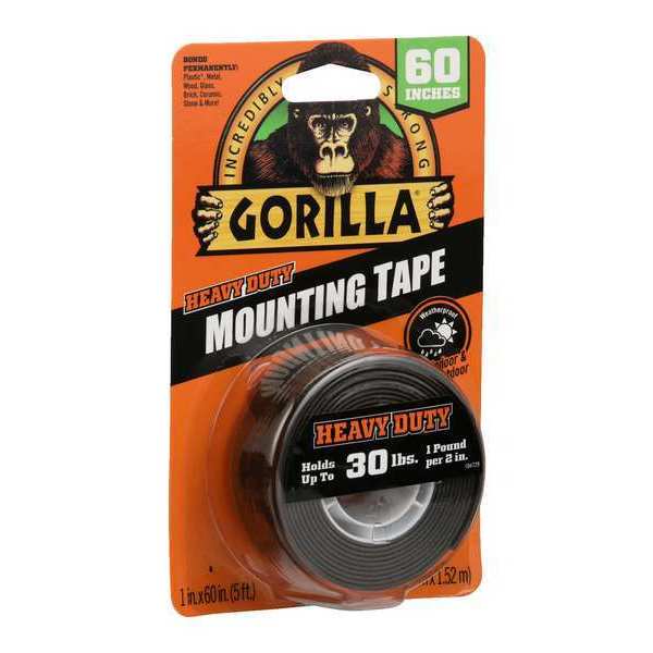 Mounting Tape, Black, 5 ft, Continuous Roll