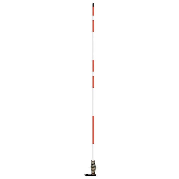 Hydrant Marker, 5 ft., Fiberglss, White/Red
