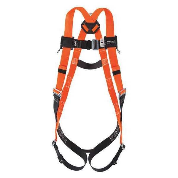 Full Body Harness,  Vest Style,  L/XL,  Polyester,  Orange