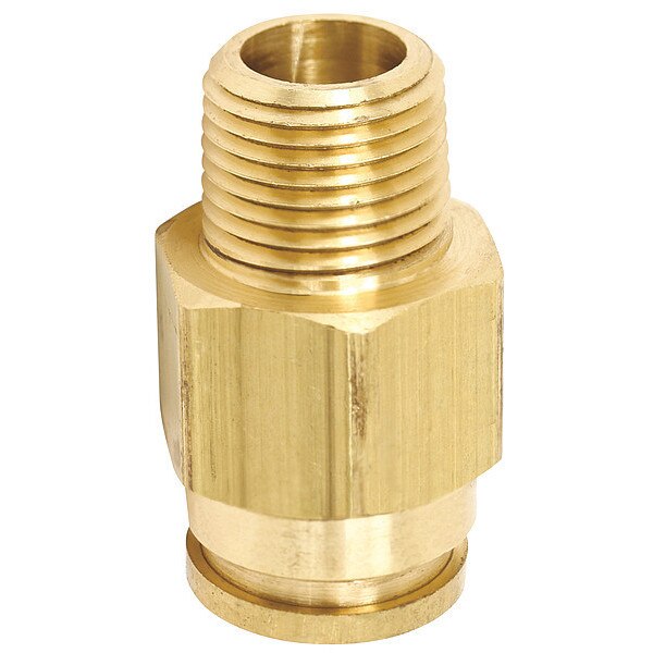 Connector, Male, Brass, 1/4" Tube Size