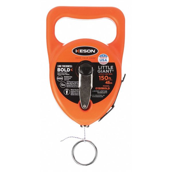 Chalk Line Reel, 150 ft. L, Orange