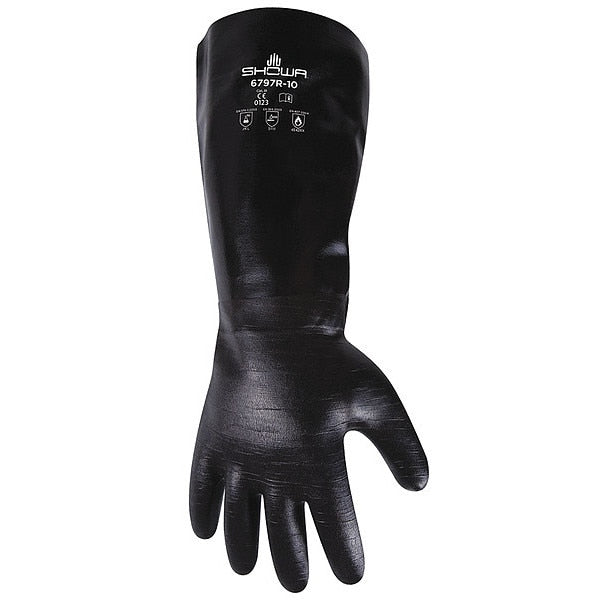 18" Chemical Resistant Gloves,  Neoprene,  10,  1 PR