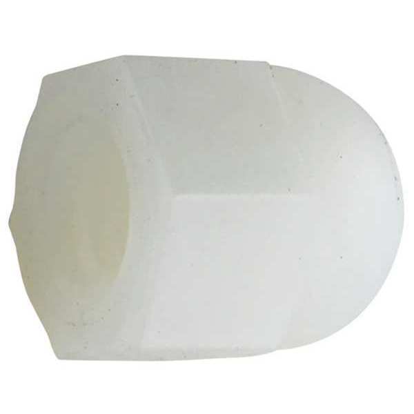 Standard Crown Cap Nut,  #10-32,  Nylon,  Plain,  13/32 in H,  25 PK