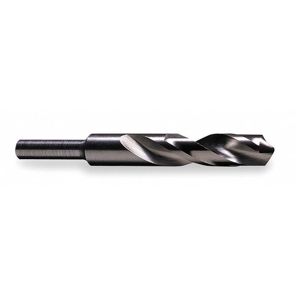 Reduced Shank Drill Bit,  3/4 in Drill Bit,  118 Degrees Drill Bit Point Angle,  High Speed Steel