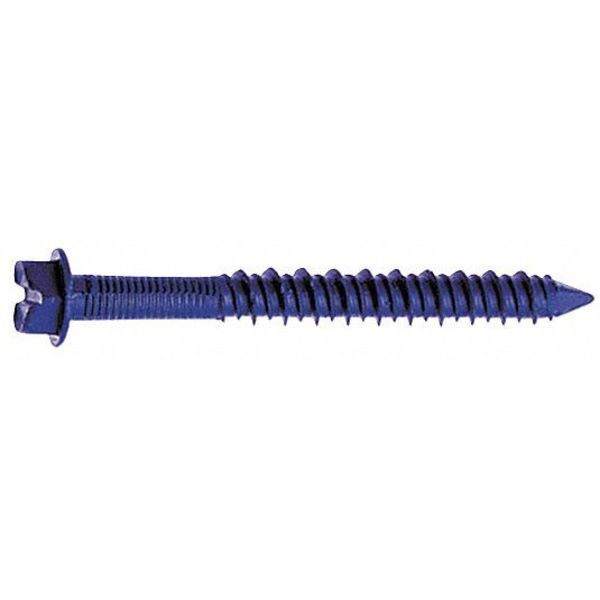 Tapcon Masonry Screw,  1/4" Dia.,  Hex,  1 3/4 in L,  Steel Blue Climaseal,  100 PK