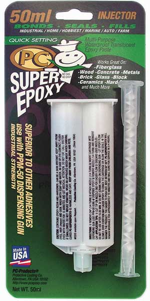 Epoxy Adhesive,  SuperEpoxy Series,  Clear,  1:01 Mix Ratio,  4 hr Functional Cure,  Dual-Cartridge