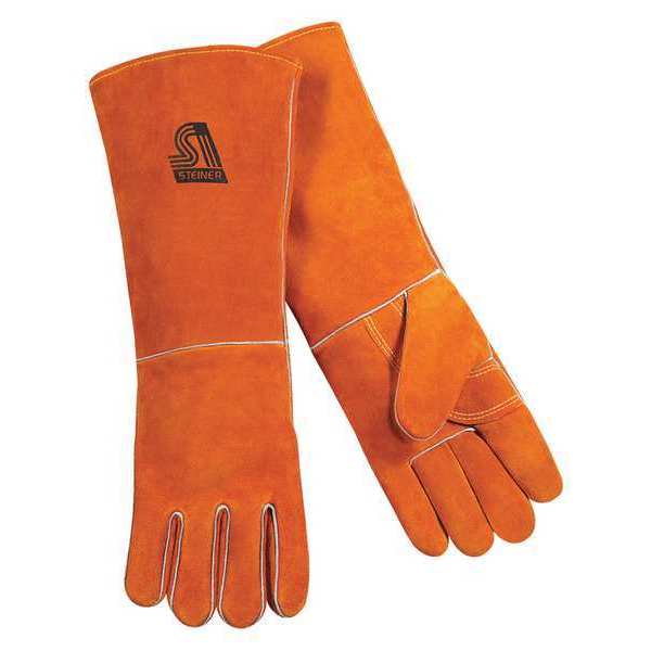 Stick Welding Gloves,  Cowhide Palm,  L,  PR