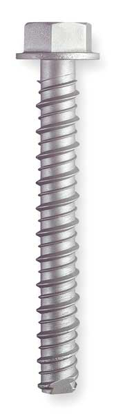 Tapcon LDT Concrete Screw,  3/8" Dia.,  Hex,  5 in L,  410 Stainless Steel Zinc Plated,  40 PK