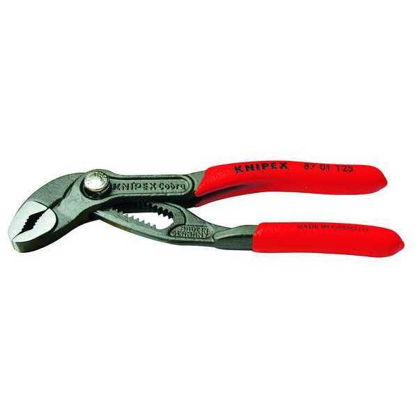 5 in Knipex Cobra V-Jaw Water Pump Plier Serrated,  Plastic Grip