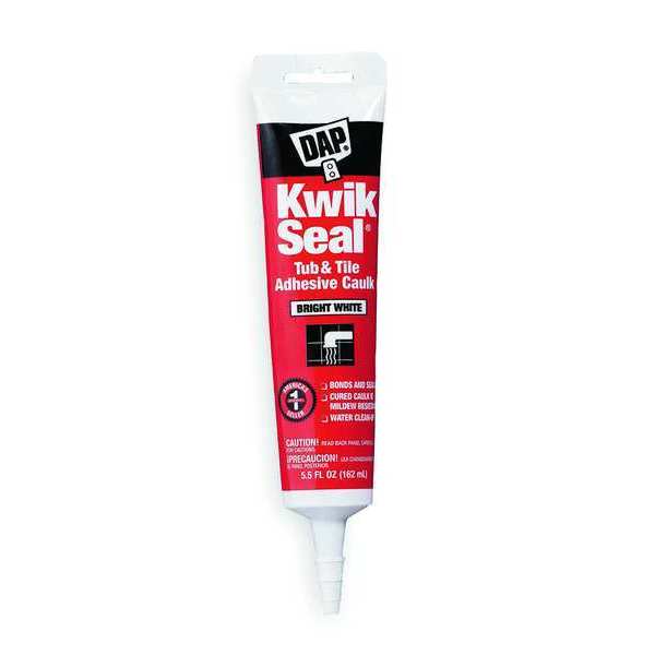 Kitchen & Bath Caulk,  5.5 oz,  Tube,  White,  Latex Polymer Base