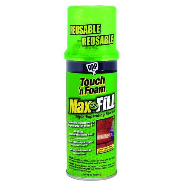 Multipurpose/Construction Spray Foam Sealant,  12 oz,  Aerosol Can,  Tan,  1 Component