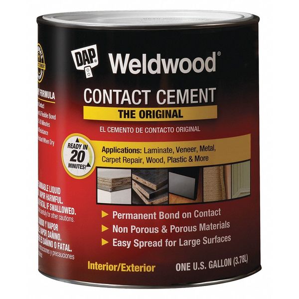 Contact Cement,  Weldwood,  1 gal,  Can,  Tan