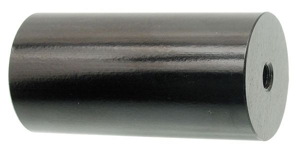 Round Standoffs,  1/4"-20 Thrd Sz,  3 in Bd L,  Aluminum Black Anodized,  1/2 in OD,  2 PK