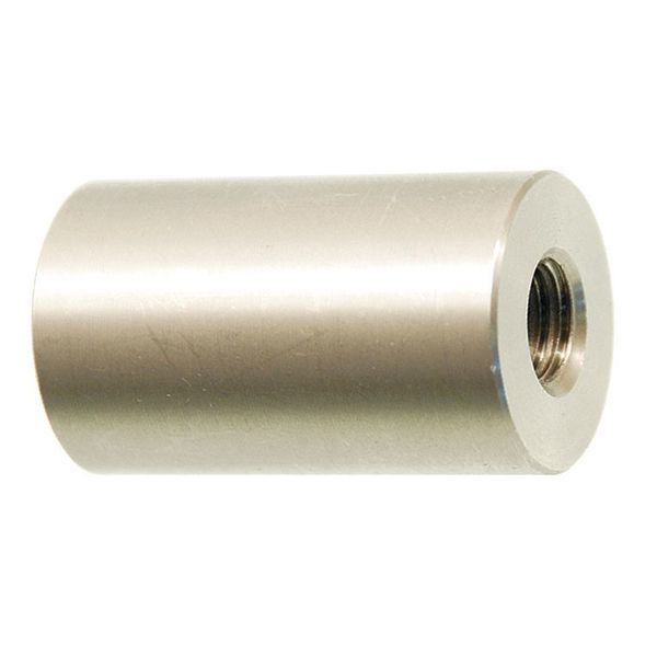 Round Standoffs,  5/16"-18 Thrd Sz,  4 in Bd L,  18-8 Stainless Steel Brushed,  1 in OD,  2 PK