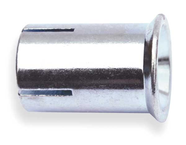 Multi-Set II Flanged Coil Thread Anchor,  1/2" Dia,  3/4" L,  Steel Zinc Plated,  100 PK