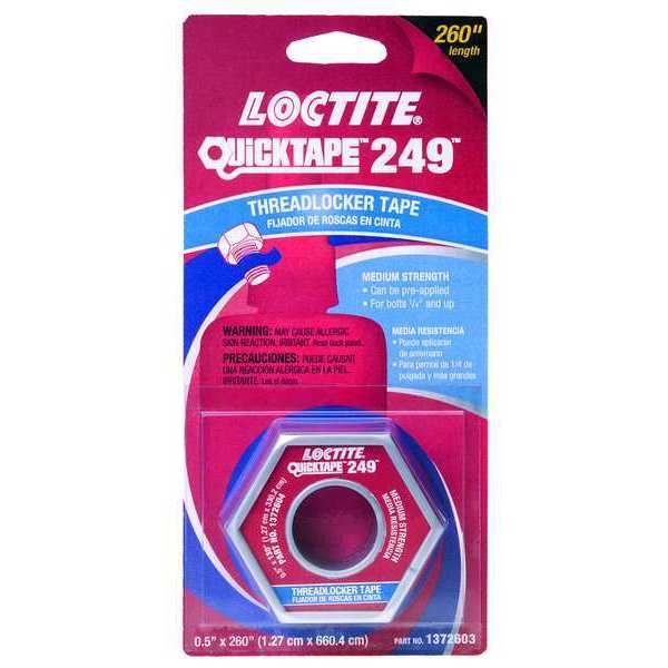 Threadlocker Tape,  QuickTape 249,  Blue,  Medium Strength,  260 in Roll