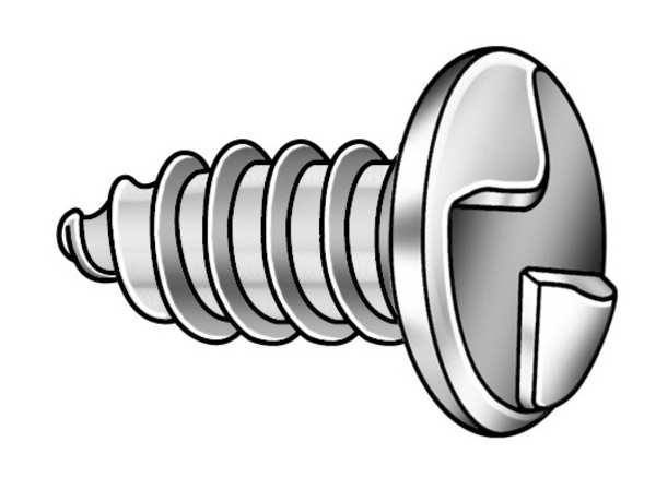 1-1/2 in One-Way Round Tamper Resistant Screw,  18-8 Stainless Steel,  Plain Finish,  25 PK