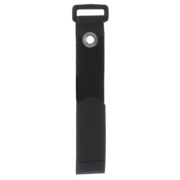 Cinch Strap,  No Adhesive,  8 in,  1 in Wd,  Black,  10 PK