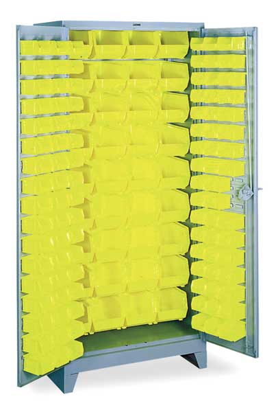 Extra-Heavy Duty Bin Cabinet,  36 in W,  82 in H,  21" D,  136 Bins