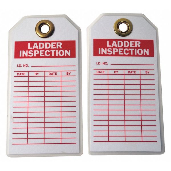 Lad Inspection Tag, 5-3/4 x 3 In, Brs, PK10