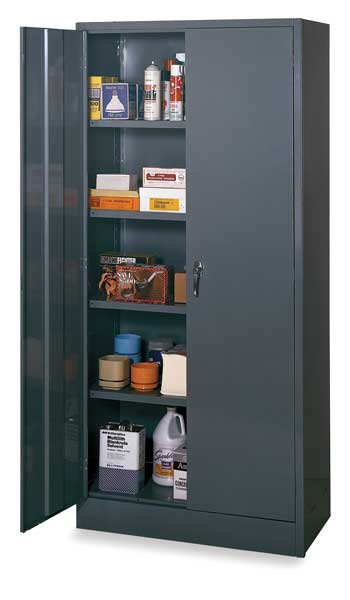 24 ga. ga. Steel Storage Cabinet,  36 in W,  78 in H,  Stationary