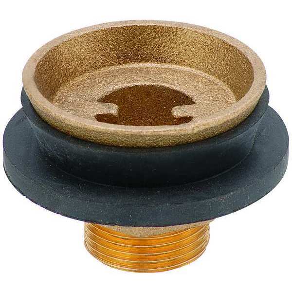 Urinal Spud,  1 1/4 x 3/4",  Brass/Rubber