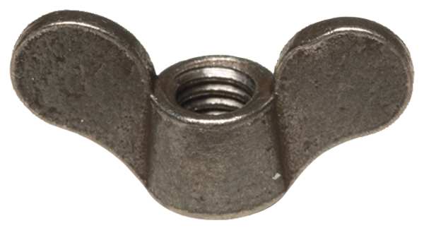 Wing Nut,  5/16"-18,  Steel,  Black Oxide,  0.656 in Ht,  1-1/4 in Max Wing Span,  10 PK