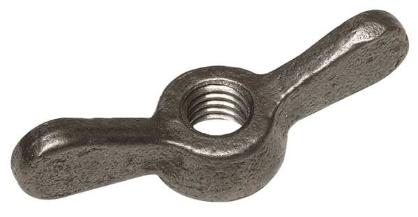 Wing Nut,  1/2"-13,  Steel,  Black Oxide,  0.75 in Ht,  3 in Max Wing Span,  10 PK