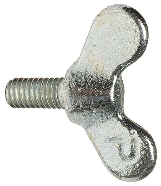 Thumb Screw,  3/8"-16 Thread Size,  Wing,  Zinc Plated Iron,  7/8 in Head Ht,  3/4 in Lg,  25 PK