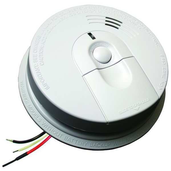Smoke Alarm with Removable Battery,  Ionization Sensor,  Audible Alert,  Volume Level 85dB 10 ft