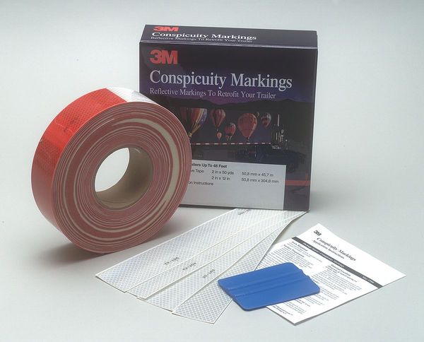 Conspicuity Tape Kit, Red/White, 150Ft