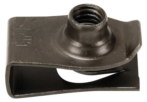Spring Nut,  M6-1.00,  U Shape,  Steel,  Phosphate Finish,  50 PK