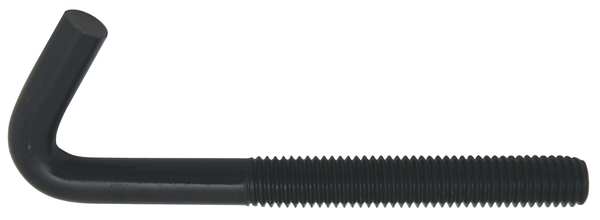 J-Hook,  1/2"-13,  5" L,  Carbon Steel Plain,  10 PK